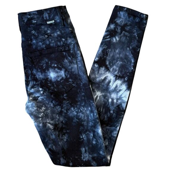 MOTHER The Super Swooner Winding Path Shibori Tie-Dye High-Rise Denim Jean Sz 26 - Picture 3 of 11